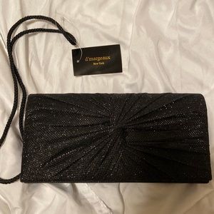 Black glitter purse